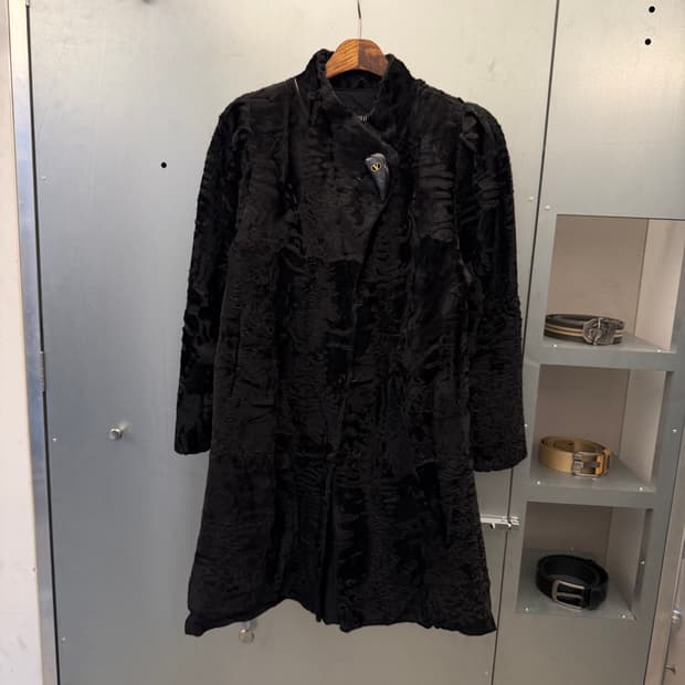 90s 발렌티노 페르시안 램 퍼 코트