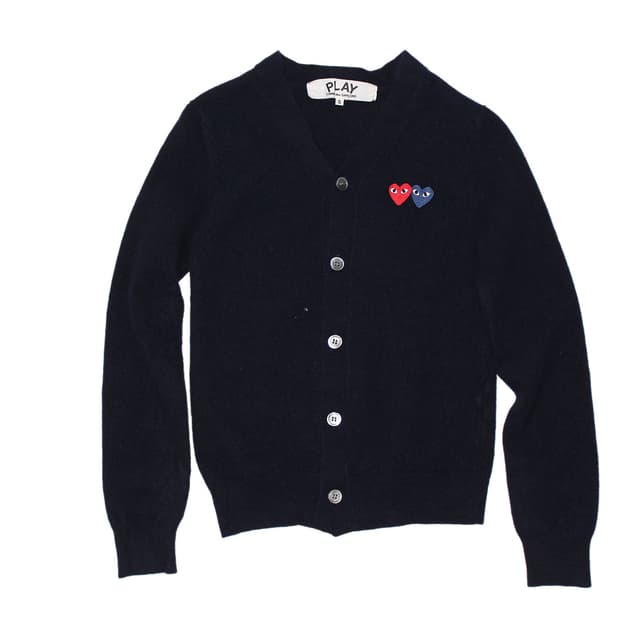 꼼데가르송 더블하트 가디건