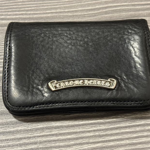 크롬하츠 스크롤라벨 레더카드지갑