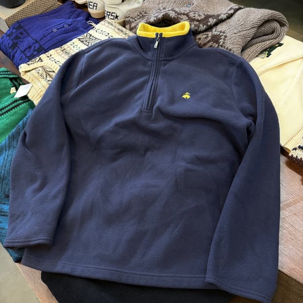 브룩스 브라더스 플리스 아노락 반집업