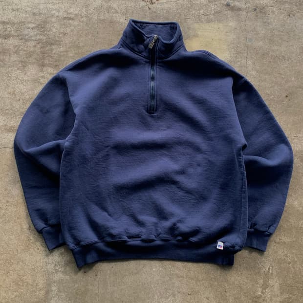 90s 러셀 애슬레틱 쿼터집 스웻셔츠