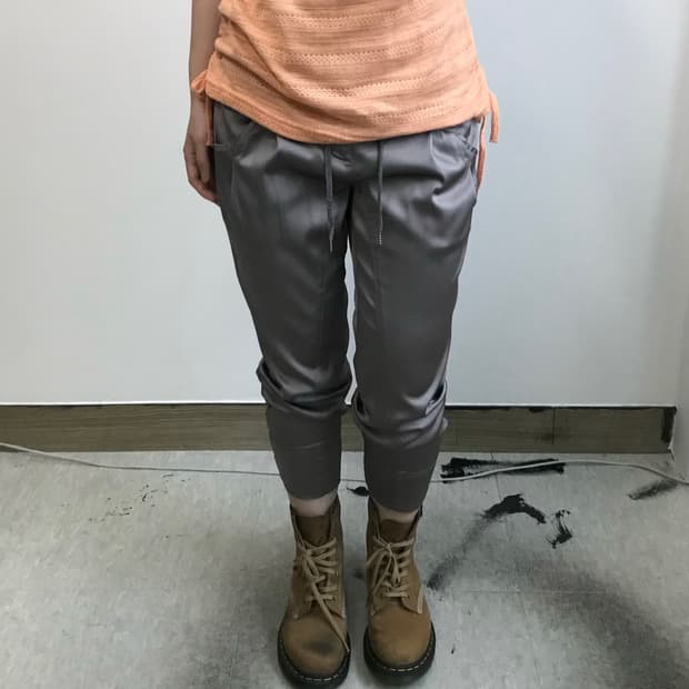 빈티지 새틴 7부 팬츠