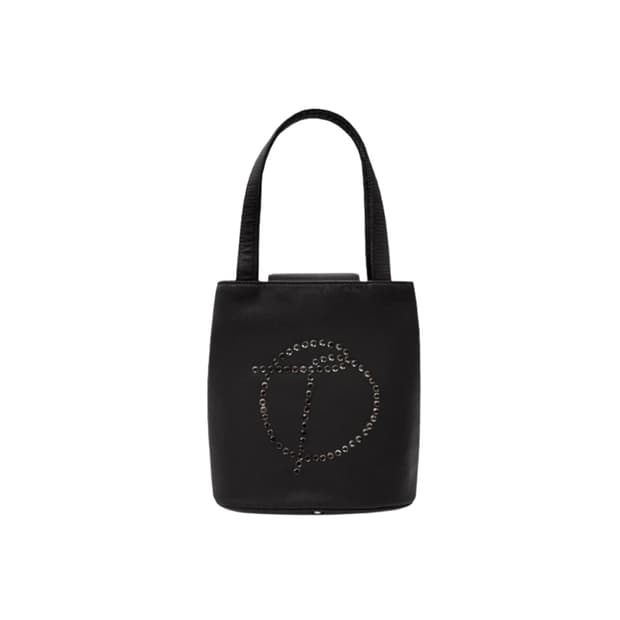 오픈와이와이 사틴 로고 토트 블랙