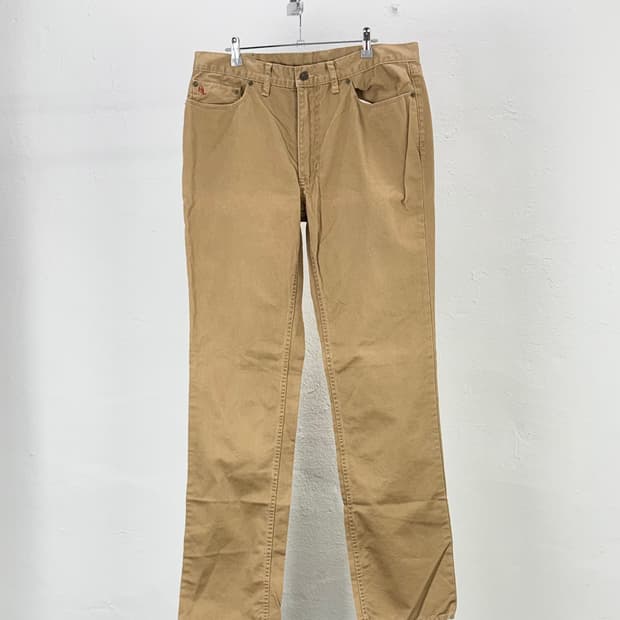 폴로 랄프로렌 카멜 코튼 스트레이트 치노 팬츠