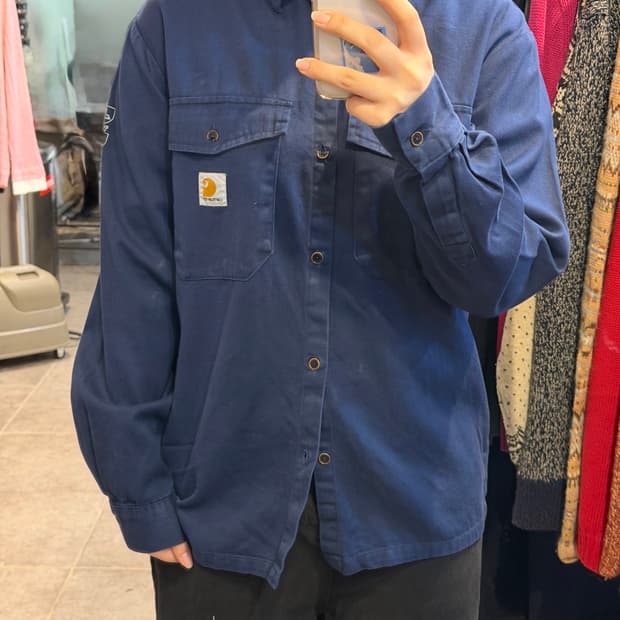 [NO.9] 칼하트 네이비 투포켓 티셔츠