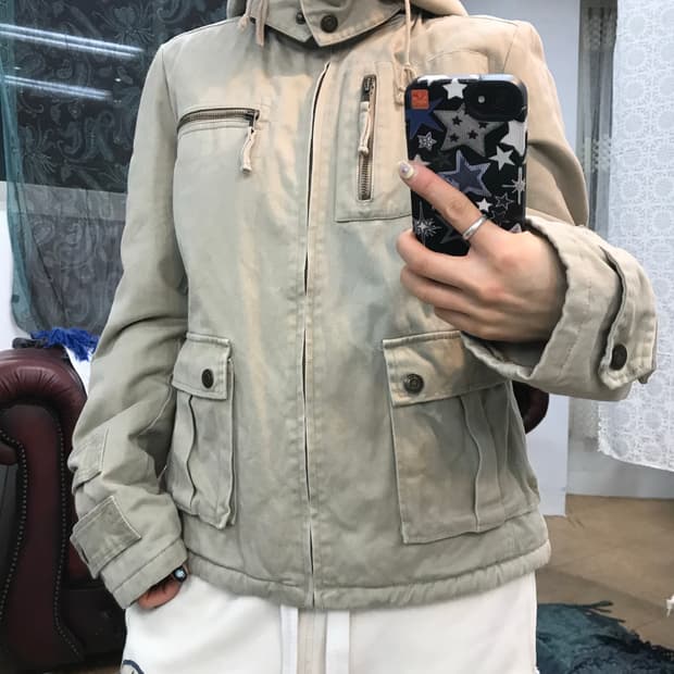 TRFCO 빈티지 양털기모 야상 자켓 