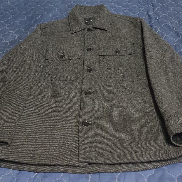 ANDEW 앤듀 헤링본 울혼방 포멀 자켓 다크그레이 (L)