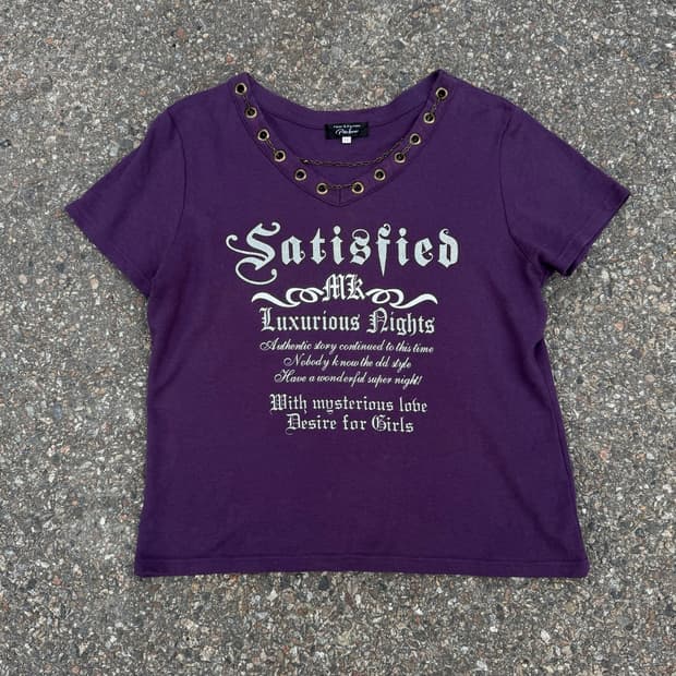 00‘s y2k Chain Eyelet T-Shirt