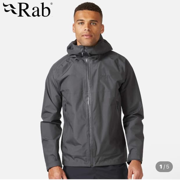 Rab 남체 팩라이트 고어택스 자켓 그래핀 M