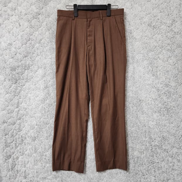 H346 [30] 유니폼브릿지 원턱 브라운 팬츠