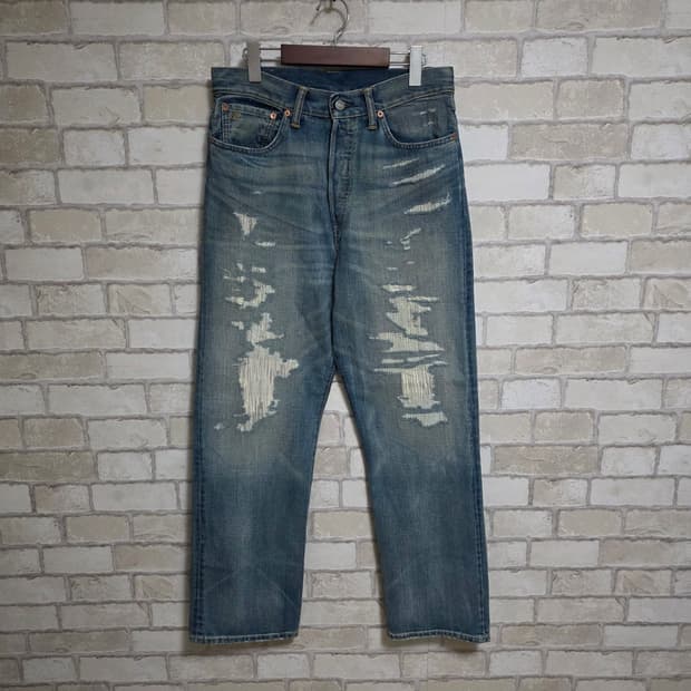 RRL 더블알엘 리페어 디스트레스트 데님