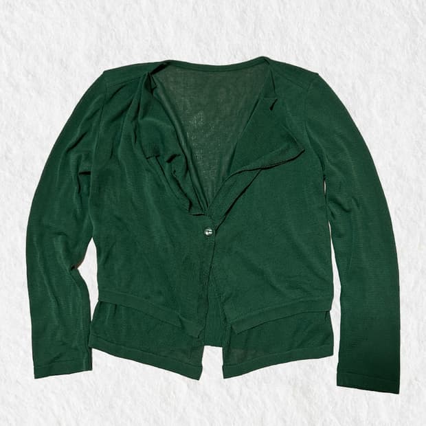 빈티지 그린 가디건