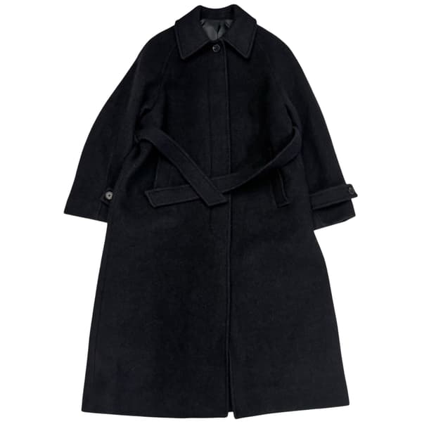 무신사스탠다드 우먼 울 부클 로브 코트