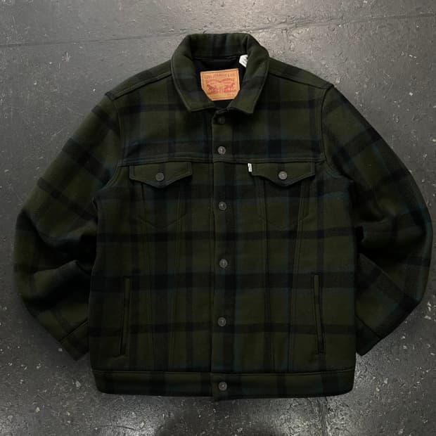 100 리바이스 타탄체크 울 트러커 자켓 