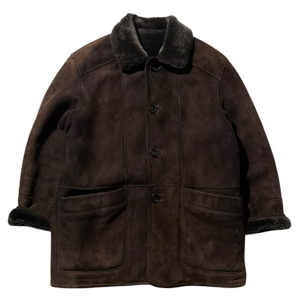 입생로랑 램스킹 시어링 싱글 무스탕 자켓