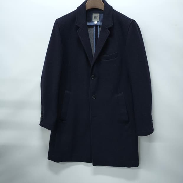 GAP(갭) 남성 네이비 보카시 싱글 울코트