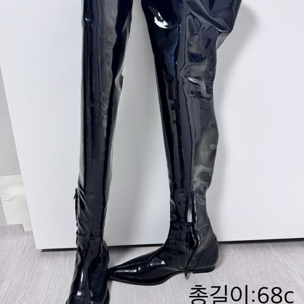 프레클 에나멜 니하이부츠