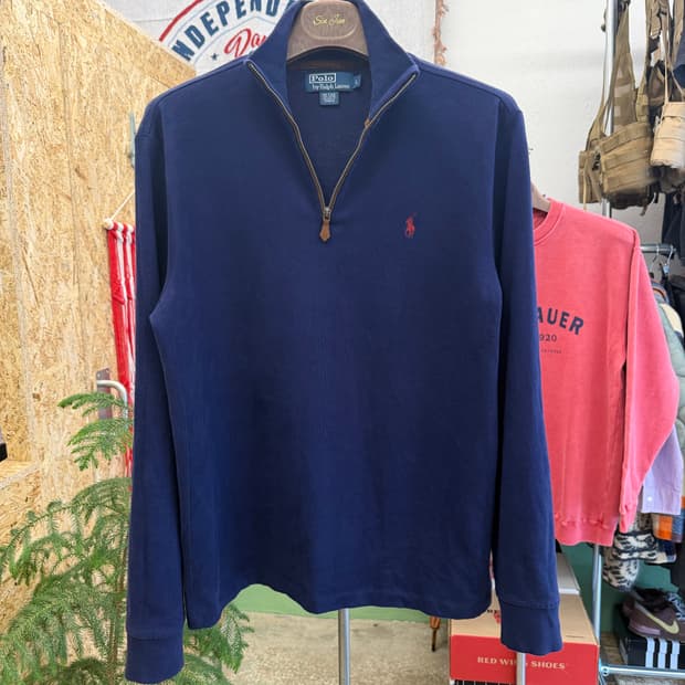 폴로 랄프로렌 네이비 하프짚업