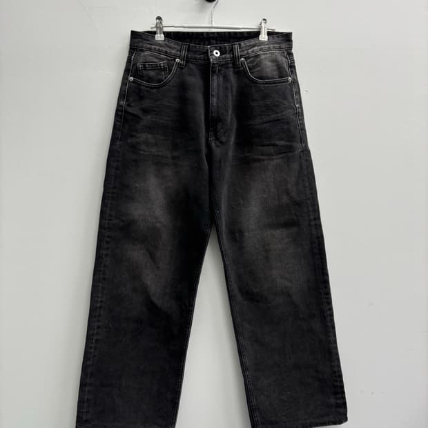 COOR(쿠어) 빈티지 워싱 와이드 데님 팬츠