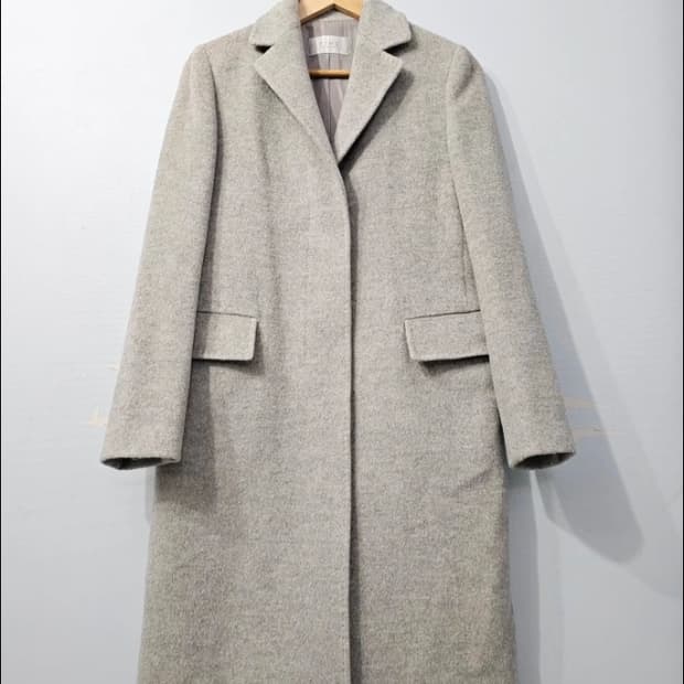 TIME 타임 롱 코트 회색 ~55