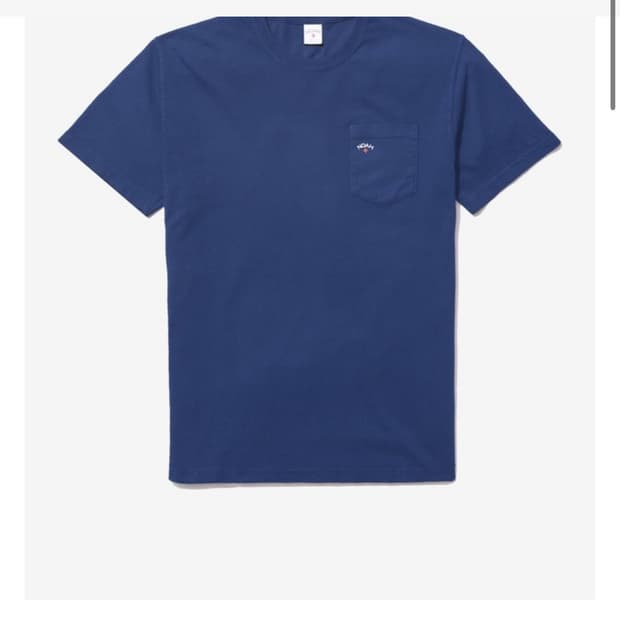 노아 코어 로고 포켓 티 네이비