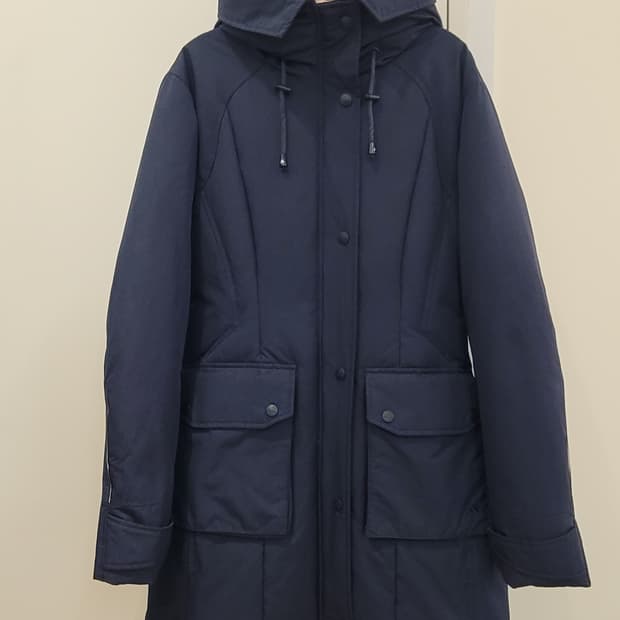 아디다스 네이비 후드 덕다운 패딩 95사이즈