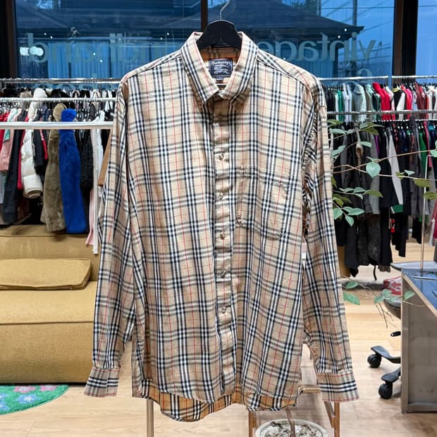 버버리 브라운 노바체크 셔츠 