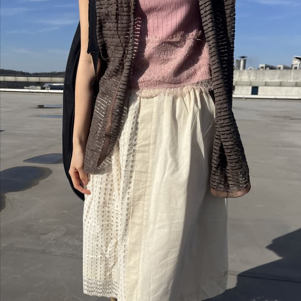 Ivory Layered Skirt 아이보리 레이어드 스커트