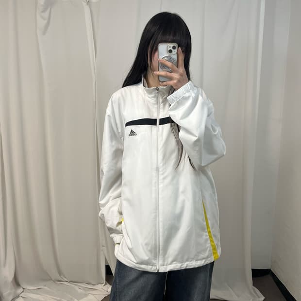 Adidas White windbreaker