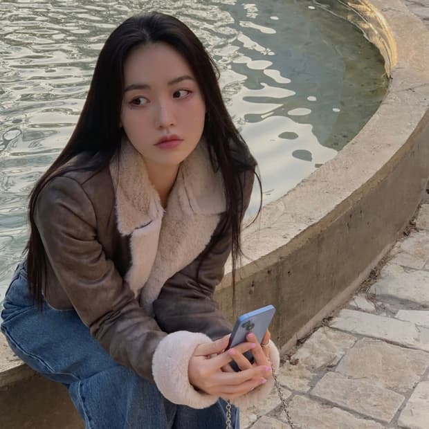 페일제이드 시어링 자켓 무스탕 브라운