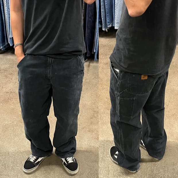 Carhartt B11 블랙 카펜터 팬츠 (33“)