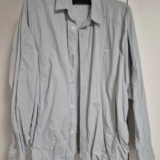 준지 나일론 스카이블루셔츠 스트링셔츠