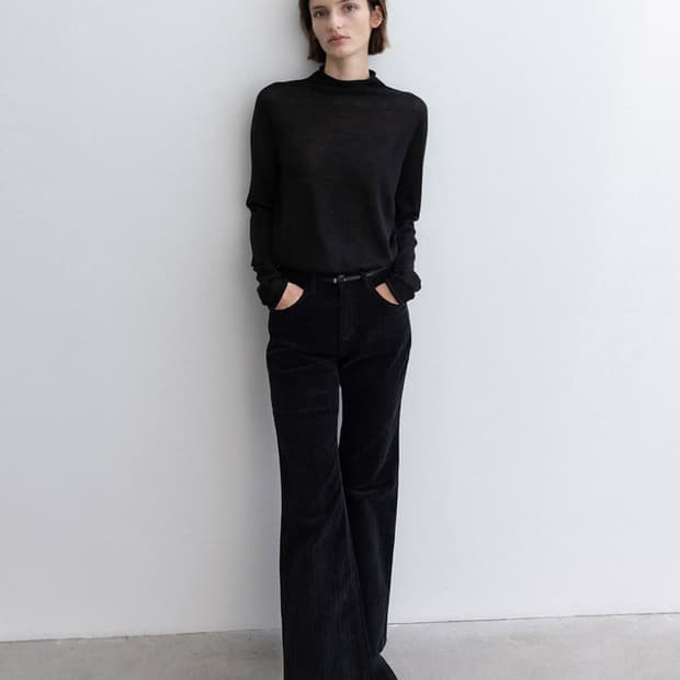 MOIA 모이아 코듀로이 부츠컷 팬츠 블랙