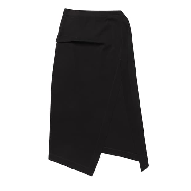 SYMM Side Tuck Rib Skirt 블랙 사이즈 2
