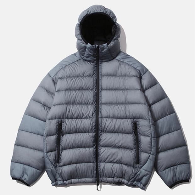 [3]모이프 헬리움 후디드 다운 자켓 패딩 더스티 블루 3 사이즈