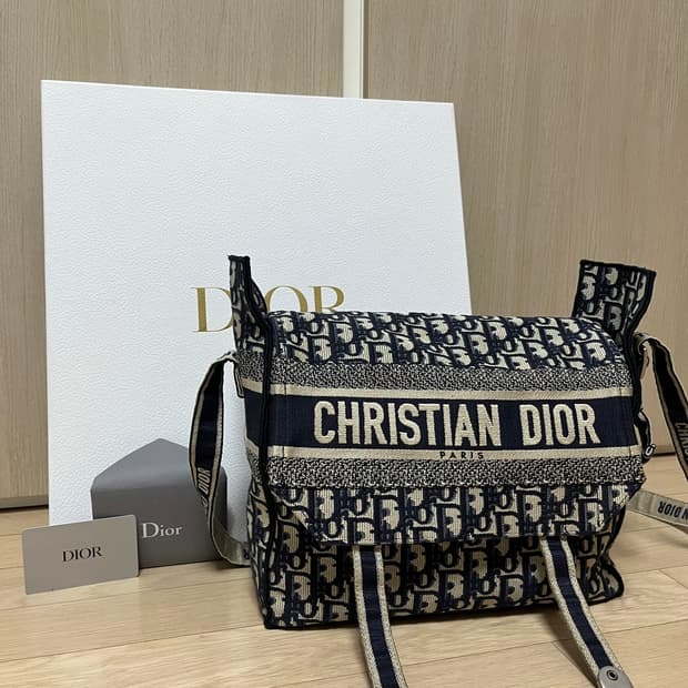 디올 오블리크 캠프백  Diorcamp 미디움 사몰가 이너백 포함