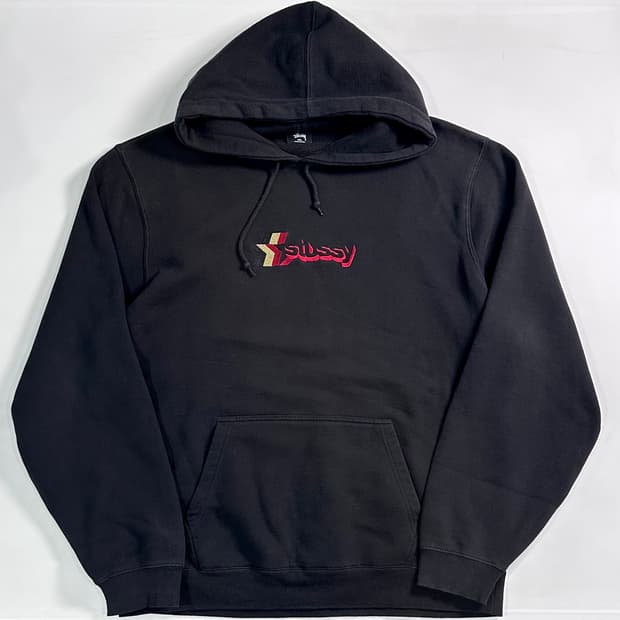 스투시 스타로고 블랙 오버사이즈 후드티 