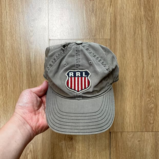 택포) 더블알엘 rrl 패치로고 선페이드 빈티지 모자 볼캡
