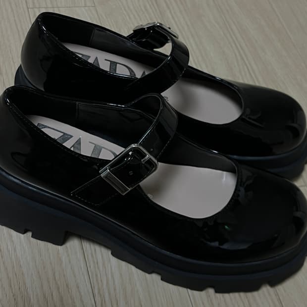 ZARA 자라 블랙 메리제인 플랫폼 슈즈 38