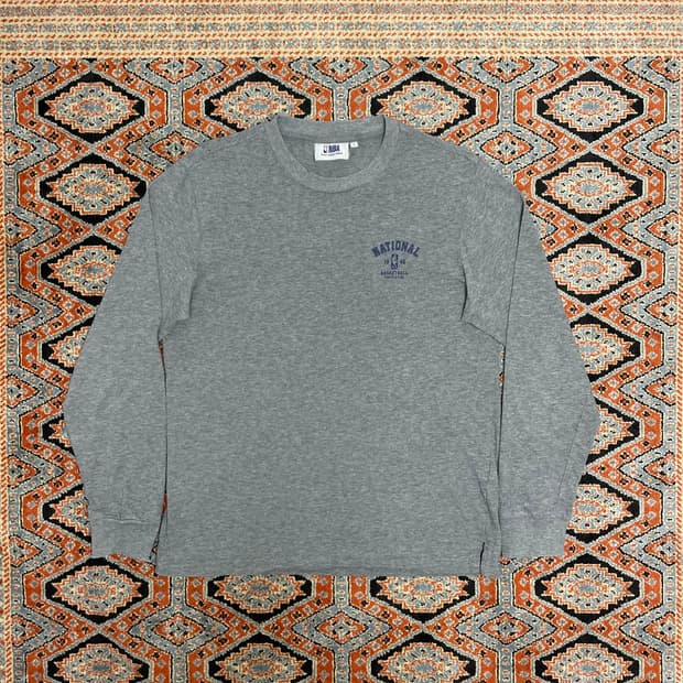 NBA 스몰로고 그레이 긴팔티셔츠 여성S