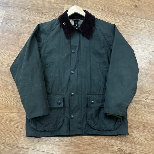 (97)바버 비데일 왁스자켓 세이지 그린