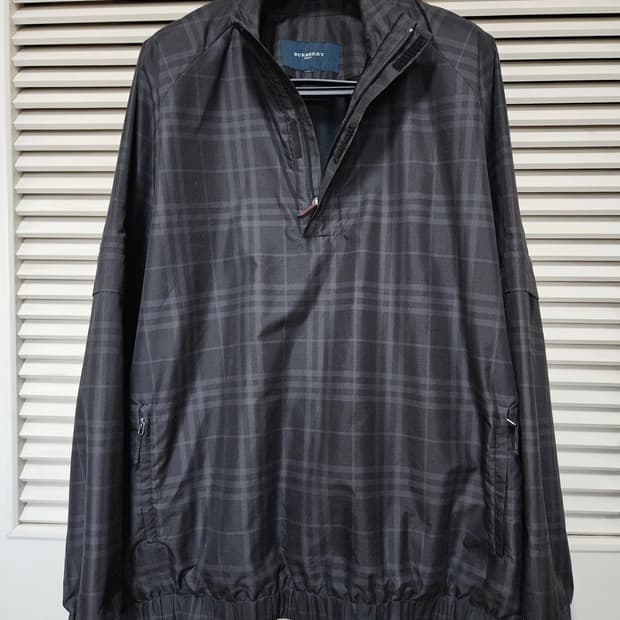 버버리 골프 블랙 노바체크 아노락 자켓윈드브레이커 XL 110