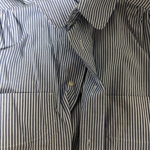 도큐먼트 스트라이프 반팔 셔츠 s