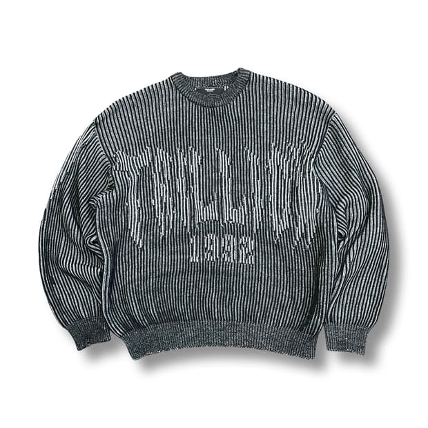 [L] 트릴리온 스트라이프 니트 블랙