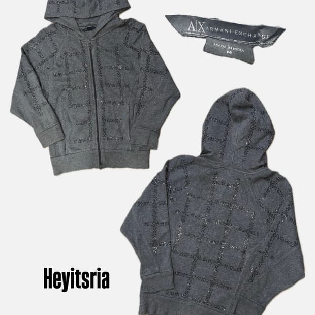 armani exchange 그레이 Y2K 후드집업