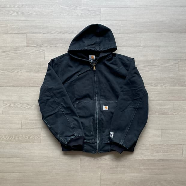 칼하트 j131 BLK 블랙 액티브 자켓 샌드스톤 carhart