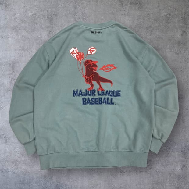 MLB 스카이 컬러 LA다저스 빅로고 맨투맨 