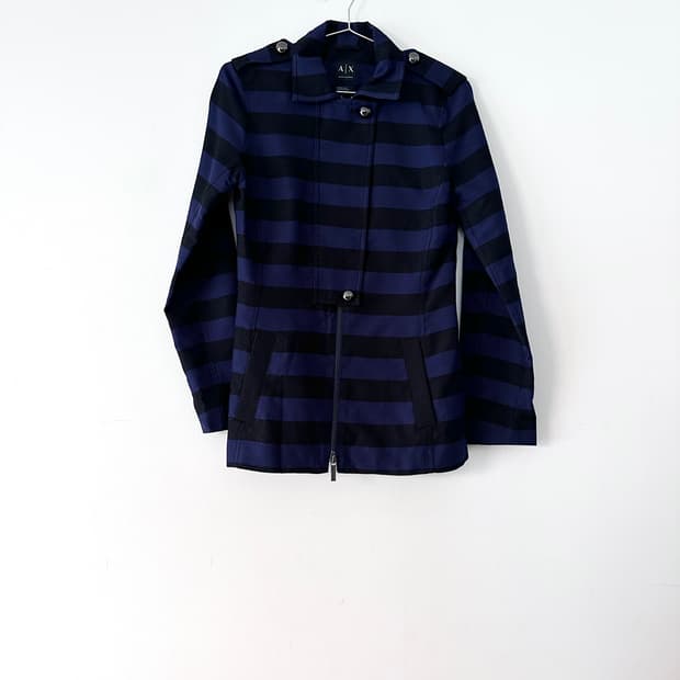 ARMANI EXCHANGE stripe epaulet jacket