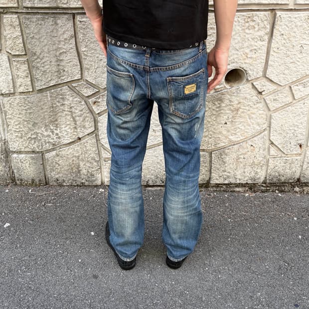 돌체앤가바나 골드 플레이트 디스트레스드 진