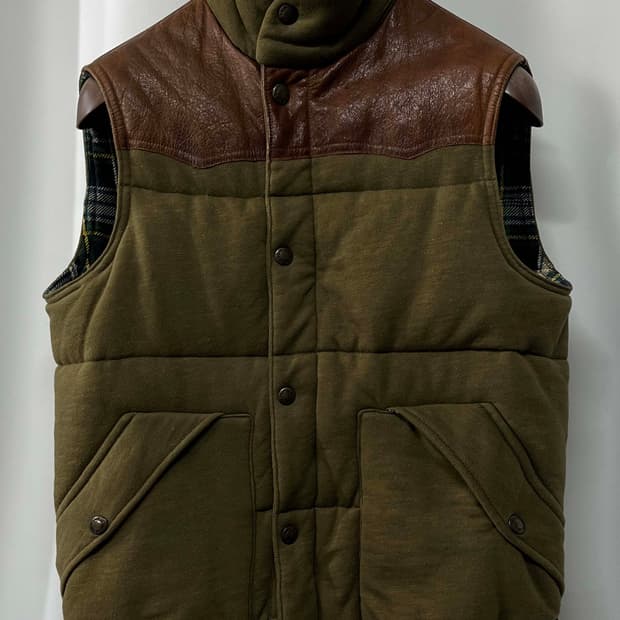 폴로 랄프로렌 카우하이드 요크 인디언헤드 사우스웨스턴 베스트 자켓